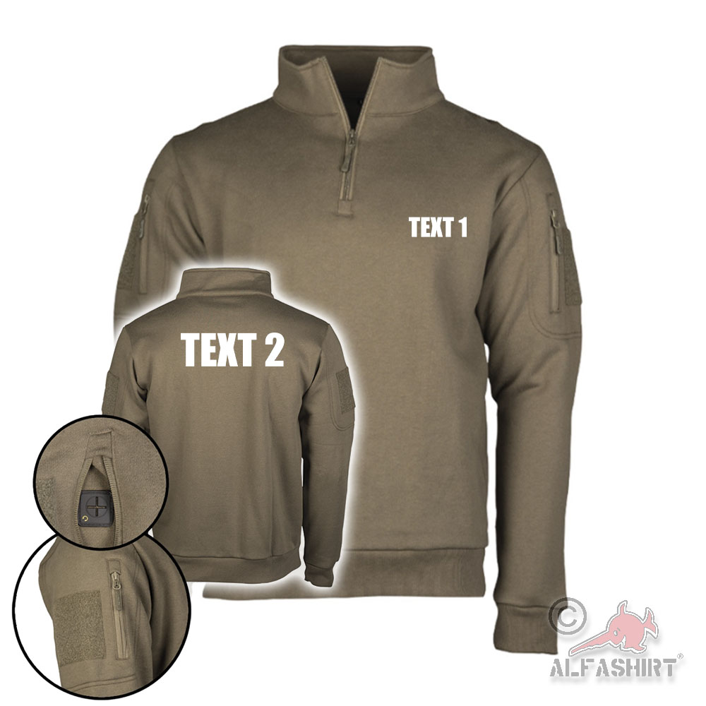 Tactical Pullover BW Custom Text Your Text Workwear Work #45438