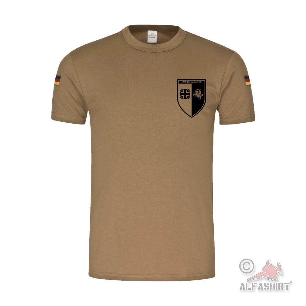 BW Tropen eVA Brigade Litauen Bundeswehr Rukla Wappen T-Shirt#45245