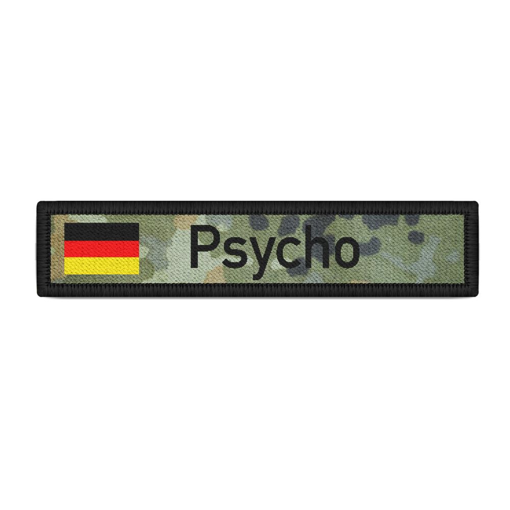 BW Namenschild Patch mit Psycho Uniform Verrückt Fun Humor Statement #26491