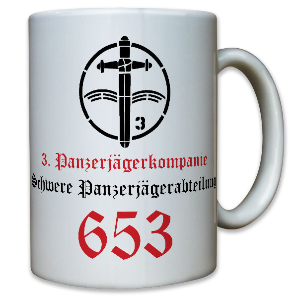 3. Panzerjägerkompanie schwere Panzerjägerabteilung 653 - Tasse Kaffee #9204