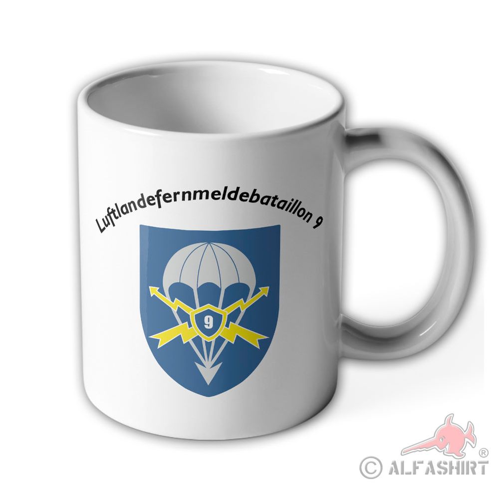 Tasse Luftlandefernmeldebataillon 9 LLFmBtl Bruchsal Bundeswehr Luftlande #43378