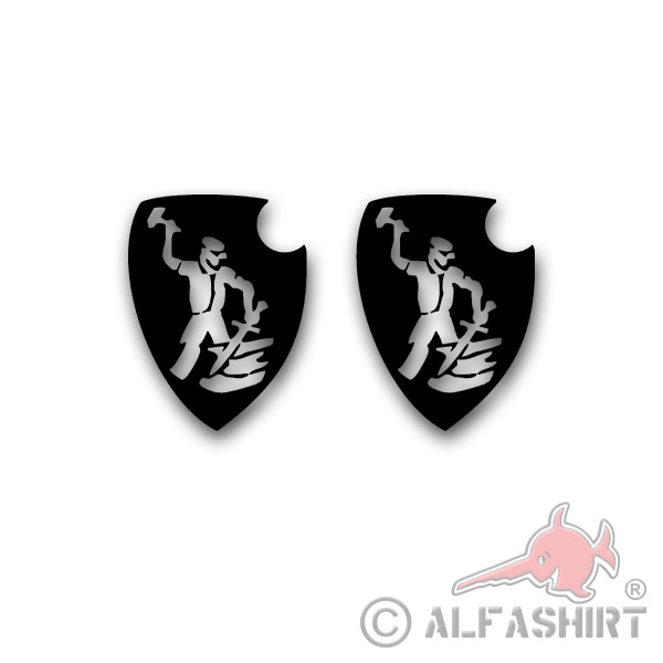 Sticker sPzAbt 507 Sticker Set Heavy Tank Department 2x 7x5cm A3061