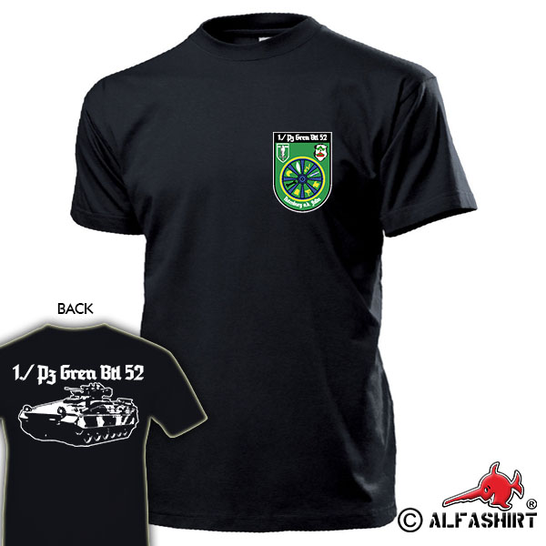 1PzGrenBtl 52 Spz Marder Erste Kompanie Panzergrenadier Bataillon T Shirt #15505