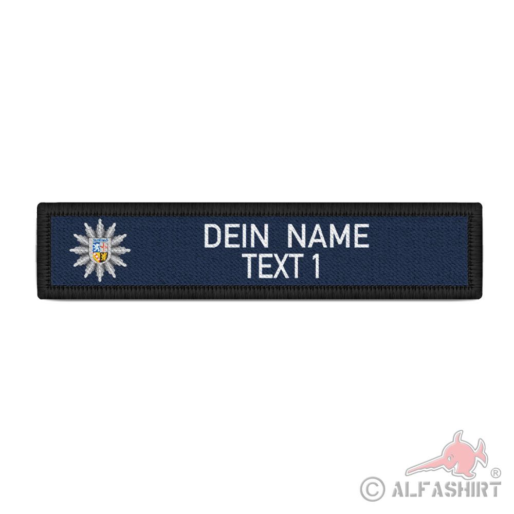 Name patch 12x2.5cm personalized police Saarland police star #43896
