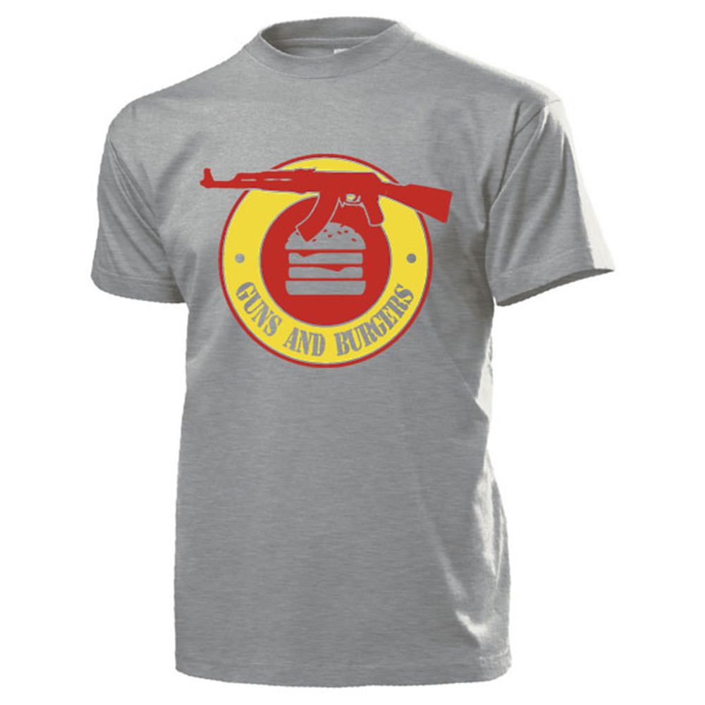 Guns and Burgers Hamburger Airsoft Paintball Humor Fun Kaschi - T Shirt #14272