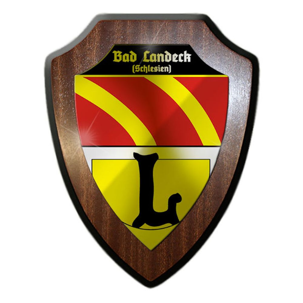 Wappenschild Bad Landeck Schlesien Lądek-Zdrój Wappen Stadt Ort Gemeinde #23624