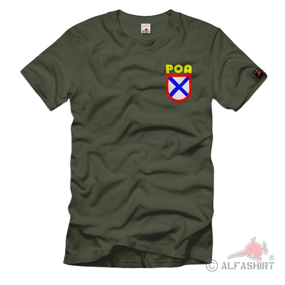 POA Russian Liberation Army Vlasov Army ROA Russian Air Force T-Shirt#39929