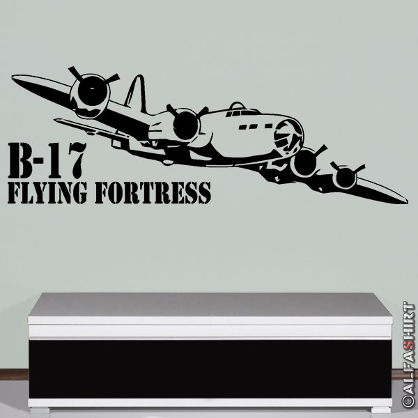 B-17 Flying Fortress Bomber USAF United States Army Air Wall Decal 41x120cm A609