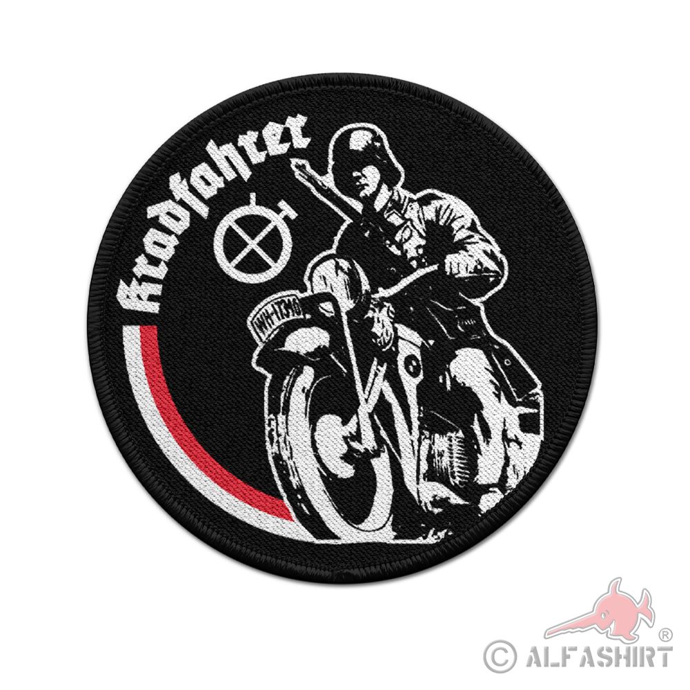 Patch Kradfahrer Kradschützen Kompanie Motorrad Oldtimer 75mm #39150