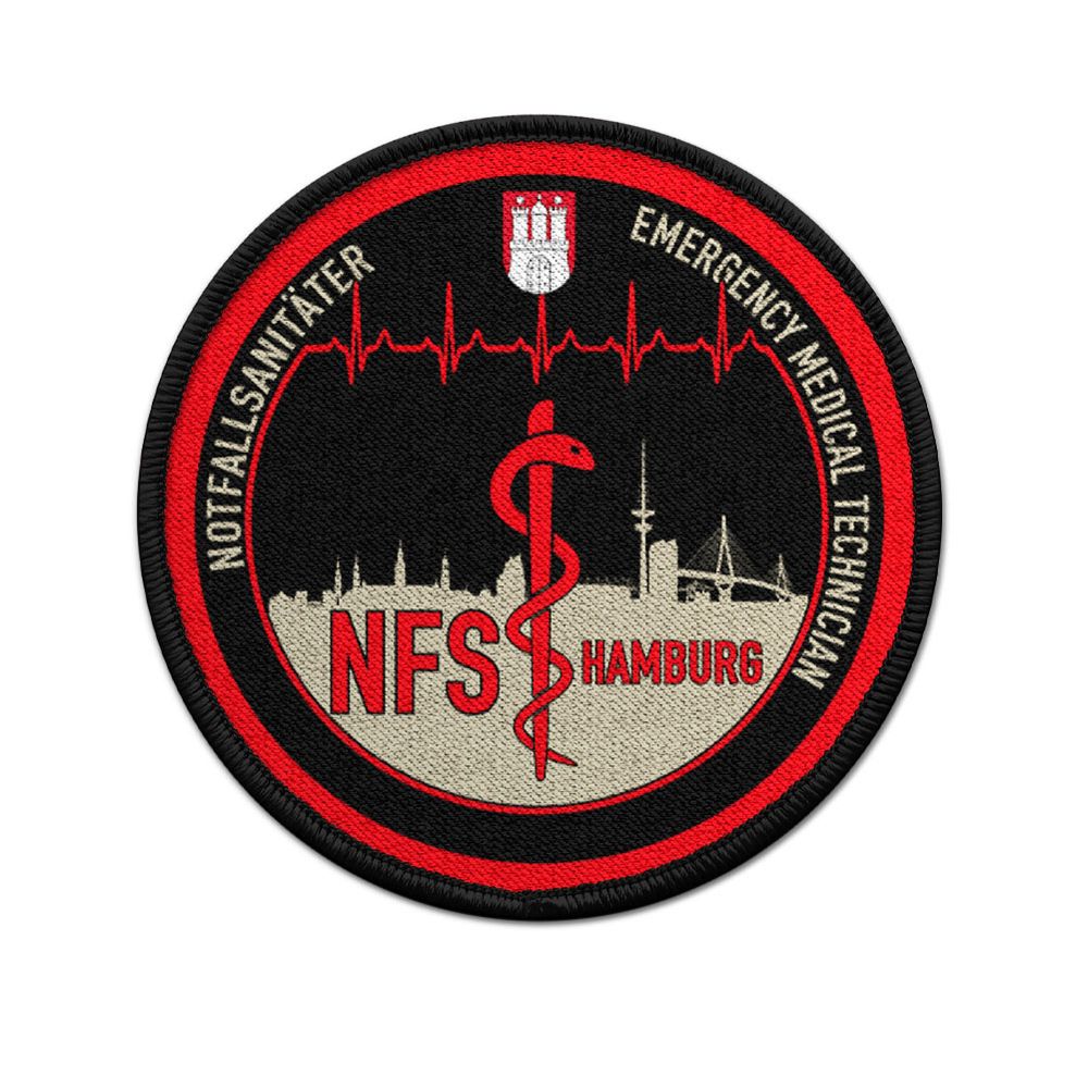 Patch 7.5cm NFS Emergency Medical Technician Hamburg City Hanseatic City #46588