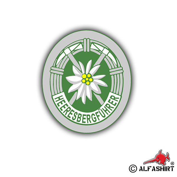 Aufkleber Heeresbergführer Abzeichen Wappen Gebirgsjäger Sticker 7x6cm A718