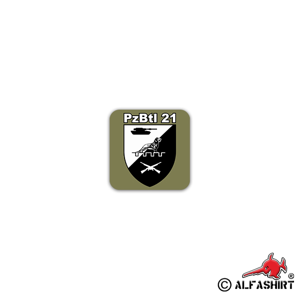 Sticker PzBtl 21 Tank Battalion Brunswick Army BW 7x7cm A2516