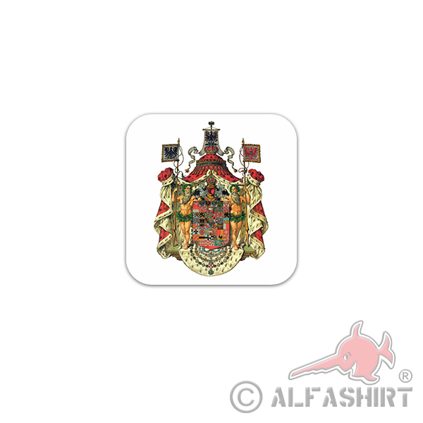 Sticker Kingdom of Prussia Monarchy Central Europe Emblem 7x7cm A3320