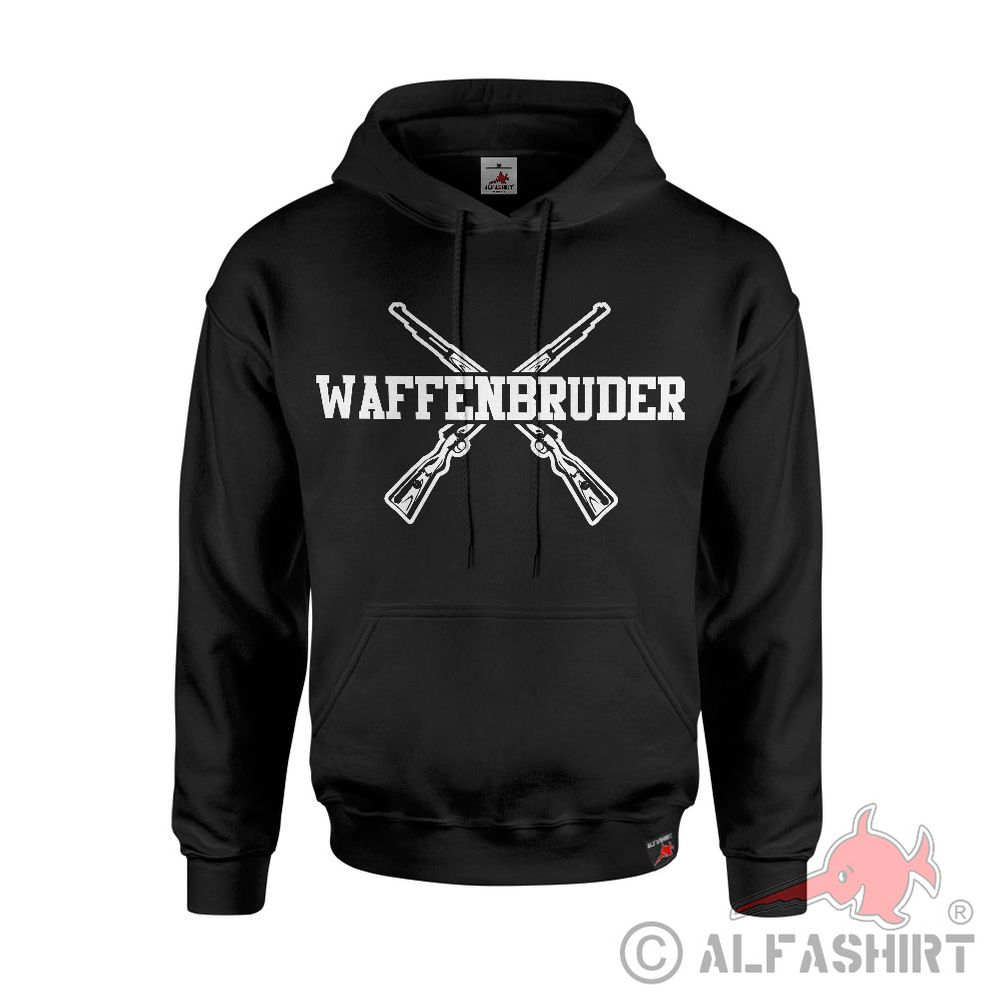 Hoodie Waffenbrüder Karabiner 98k Bruder Sportschütze Jäger Pullover #41251