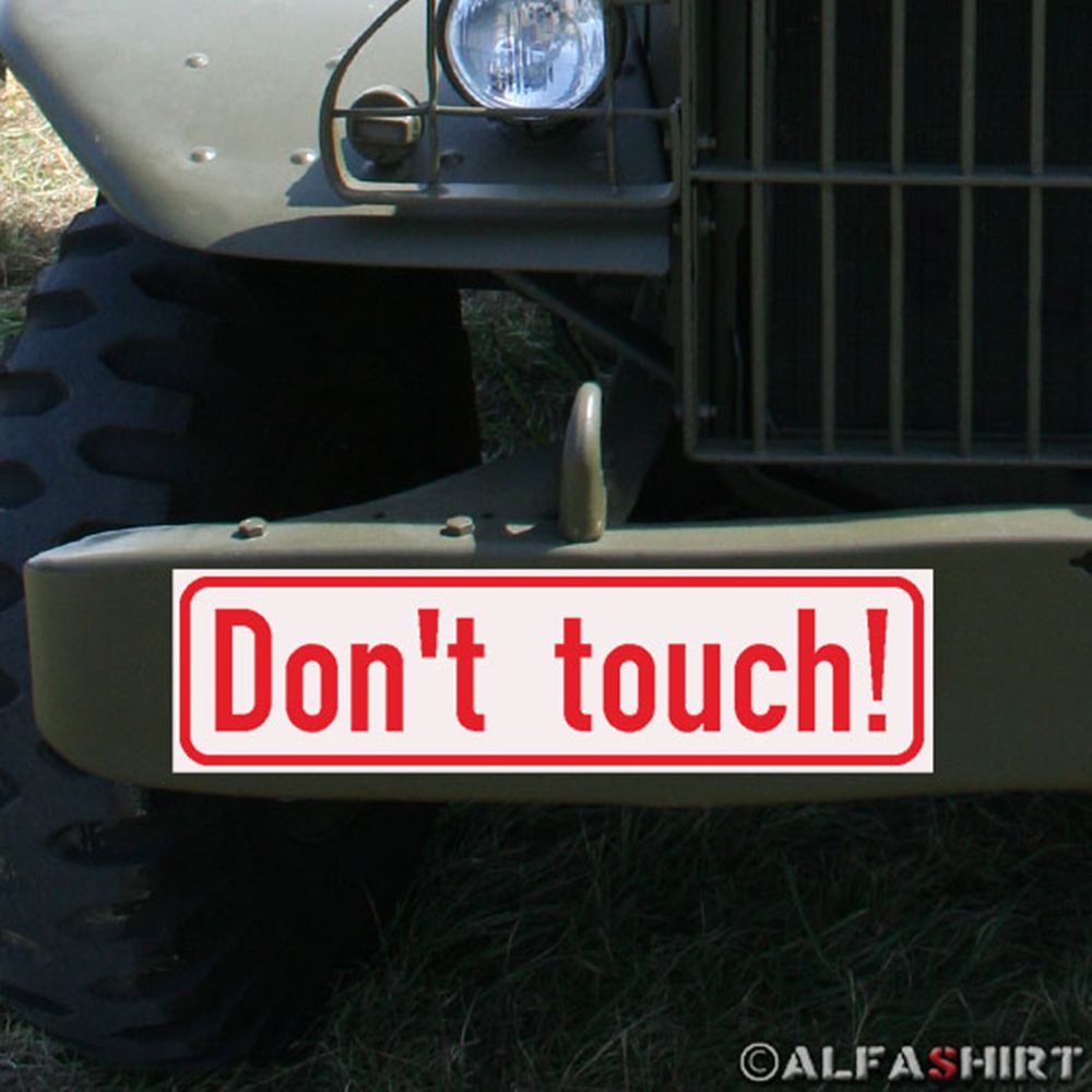 Magnetic Sign Do not Touch Museum Exhibition Show Shield BW Military # A290