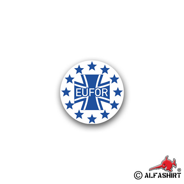 Aufkleber/Sticker EUFOR European Union Force GSVP Sterne Militär 7x7cm A1640