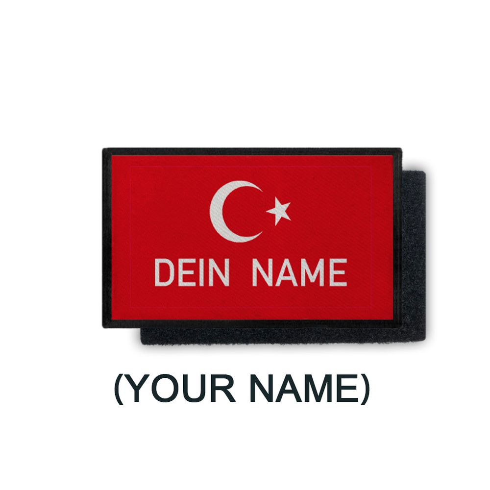 Turkey Name Red Ottoman Crescent Personalized Patch Patch 7.5x4.5cm # 30926