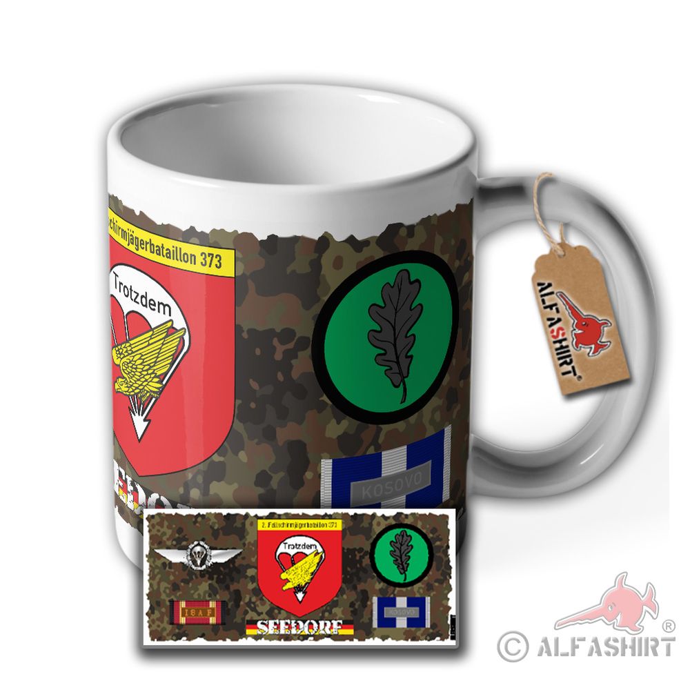 Tasse 2 FschJgBtl 373 Seedorf NATO ISAF Bundeswehr Fallschirmjäger Becher#39983