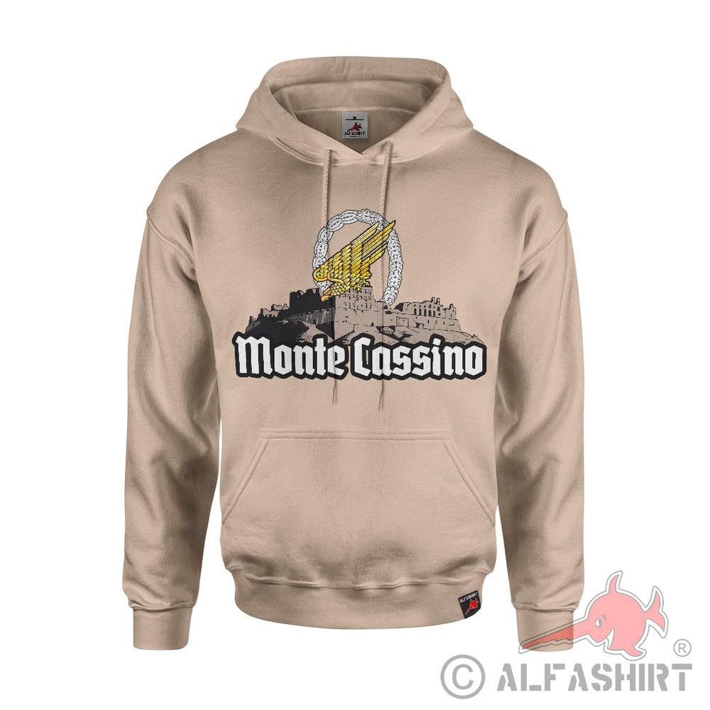Hoodie Monte Cassino Paratrooper Badge 1944 Monastery Battle #43662
