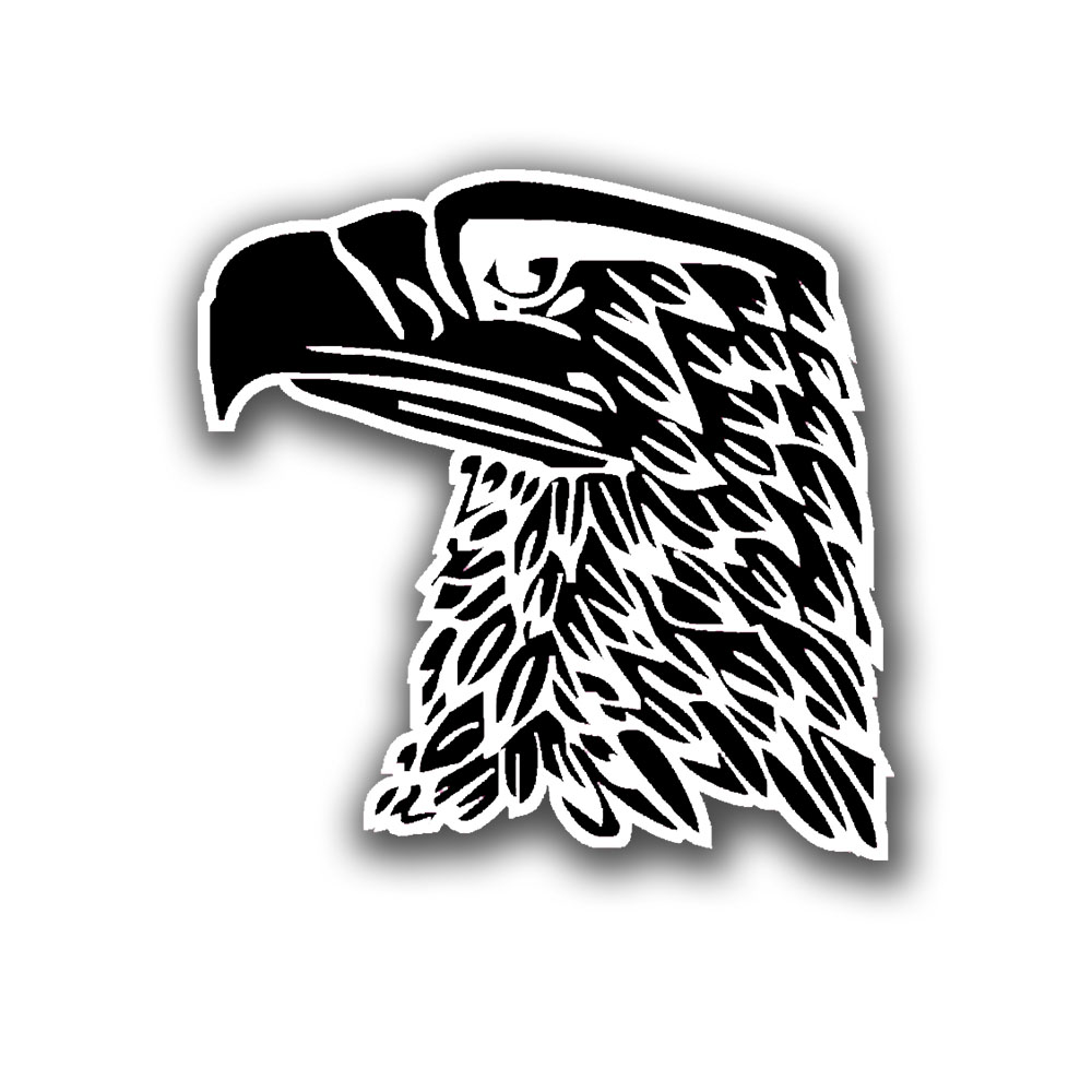 Aufkleber 7x7cm Adlerkopf Adler GER DE Adler #A6411