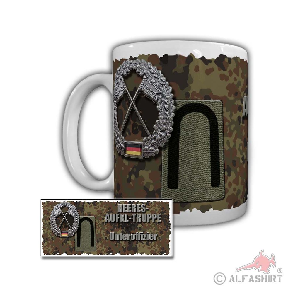 Tasse Heeresaufklärungstruppe Unteroffizier Gotha Rangabzeichen Dienst #29640