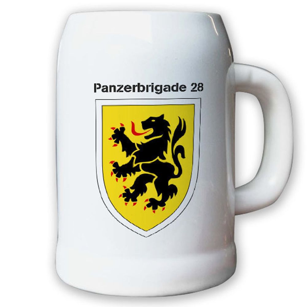 Krug / Bierkrug 0,5l -15.Bierkrug Panzerbrigade 28 PzBrig Brigade Einheit #12979