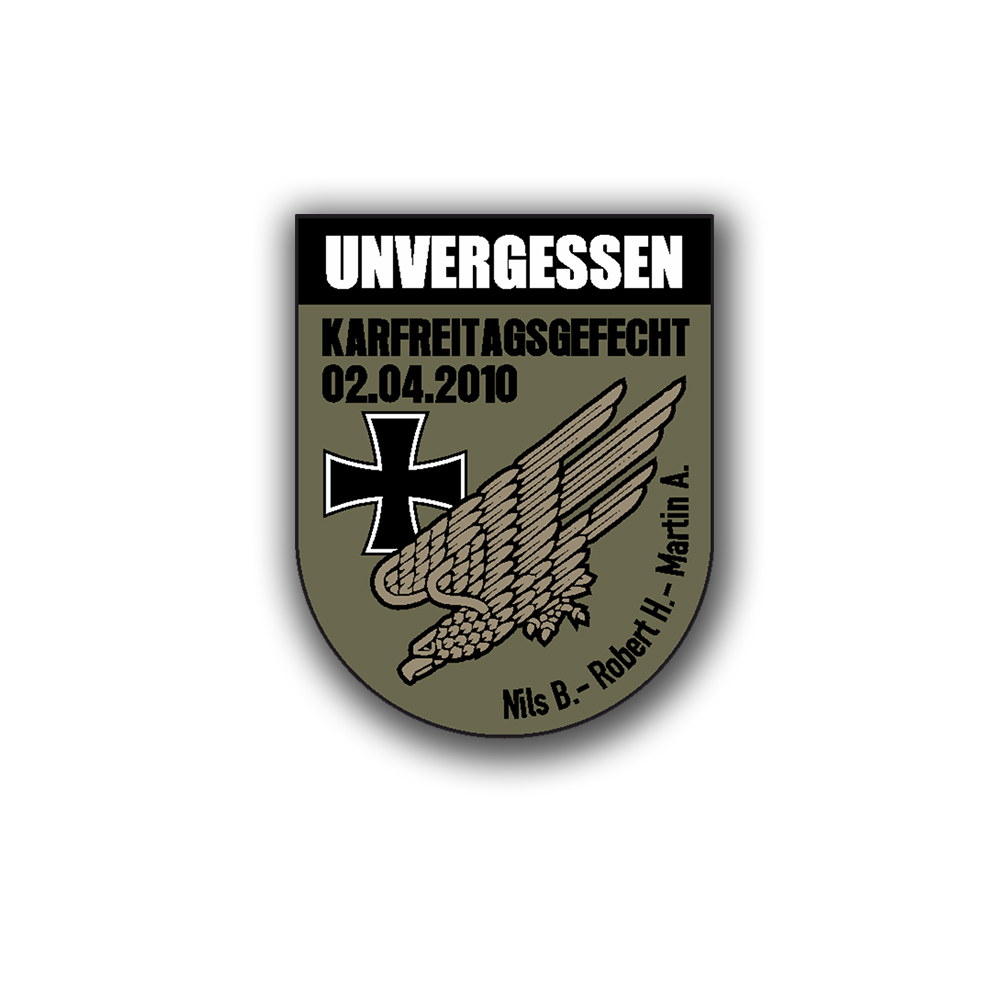 Aufkleber Unvergessen Karfreitag Feiertag Nils Robert Martin Gefallen Militär Bundeswehr Sticker Gedenken 7x5,6cm #A7204