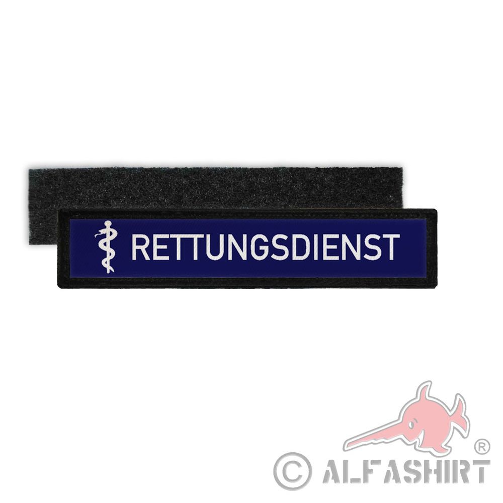 Klett-Patch Streifen RETTUNGSDIENST Sanitäter Not-Arzt Not-San Doktor #34692