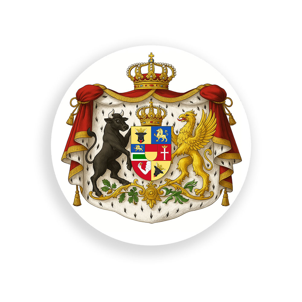 Sticker Coat of arms Grand Duchy of Mecklenburg Sterlitz County 20x20cm # A4781