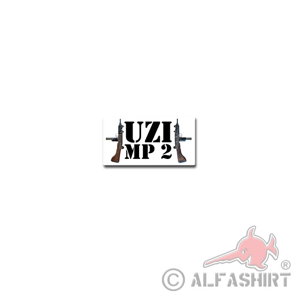 Uzi MP 2 Sticker Sticker Compact submachine gun IMI Israel 13x7cm # A3966