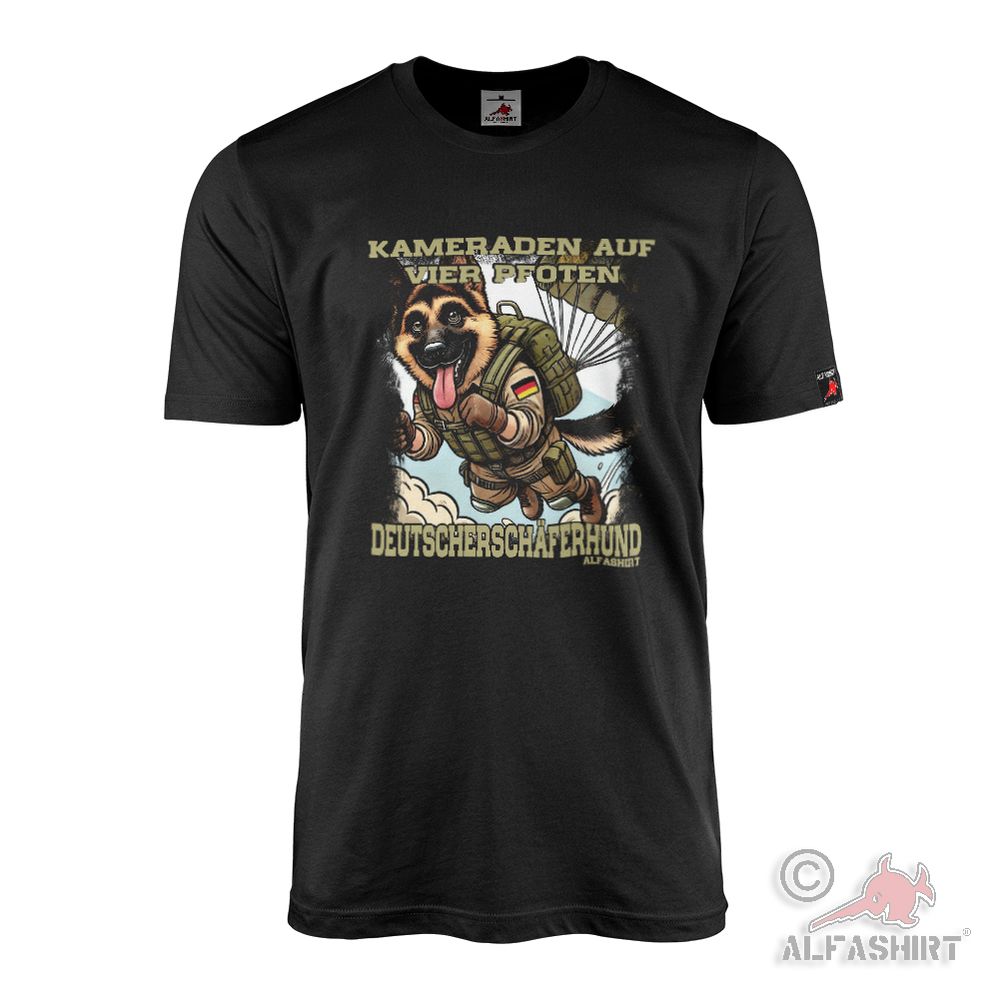 Comrades on Four Paws Bundeswehr German Shepherd Alfashirt T-Shirt #45738