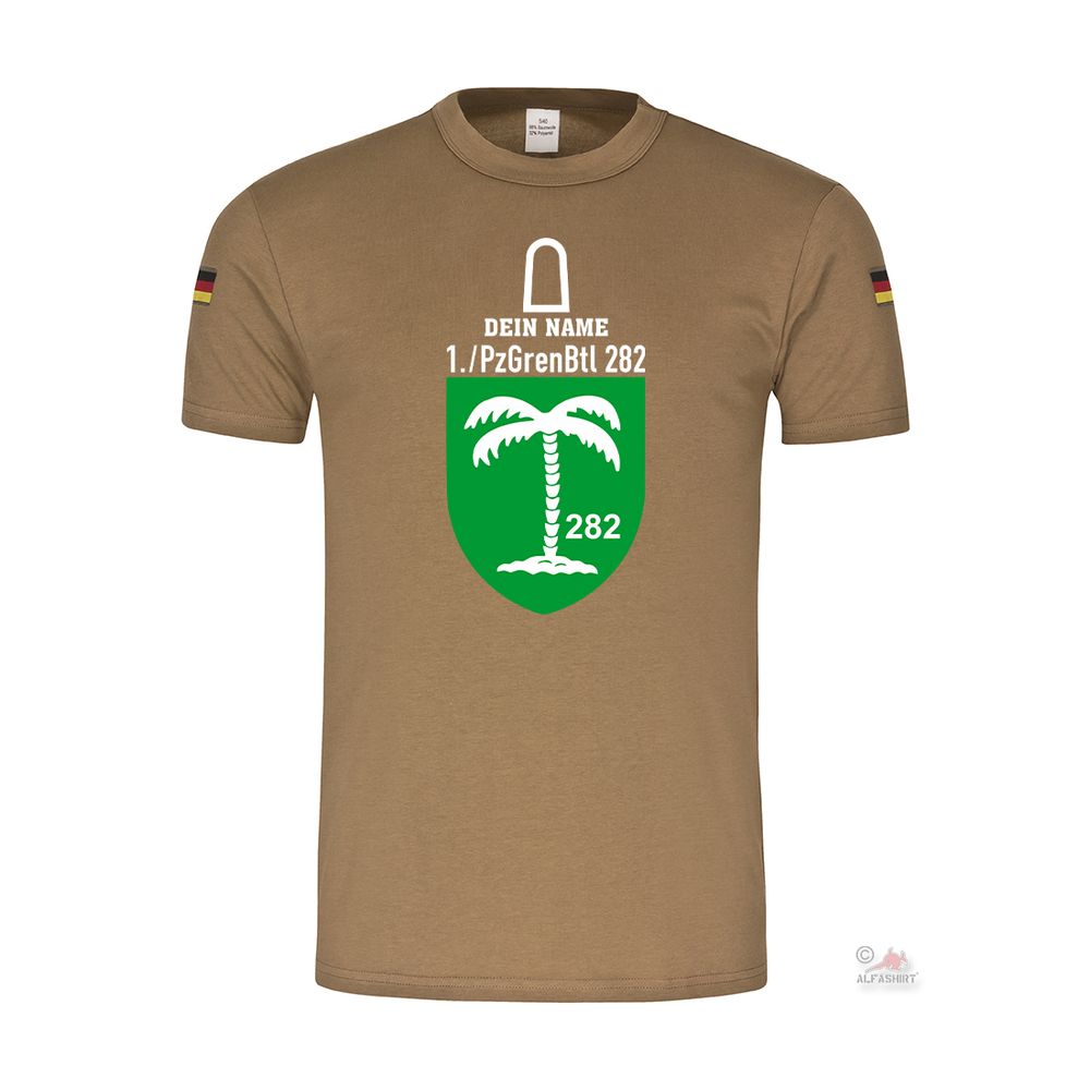 PERSONALIZED Bw Tropen 1-PzGrenBtl 282 Sergeant Tropical Shirt # 37773