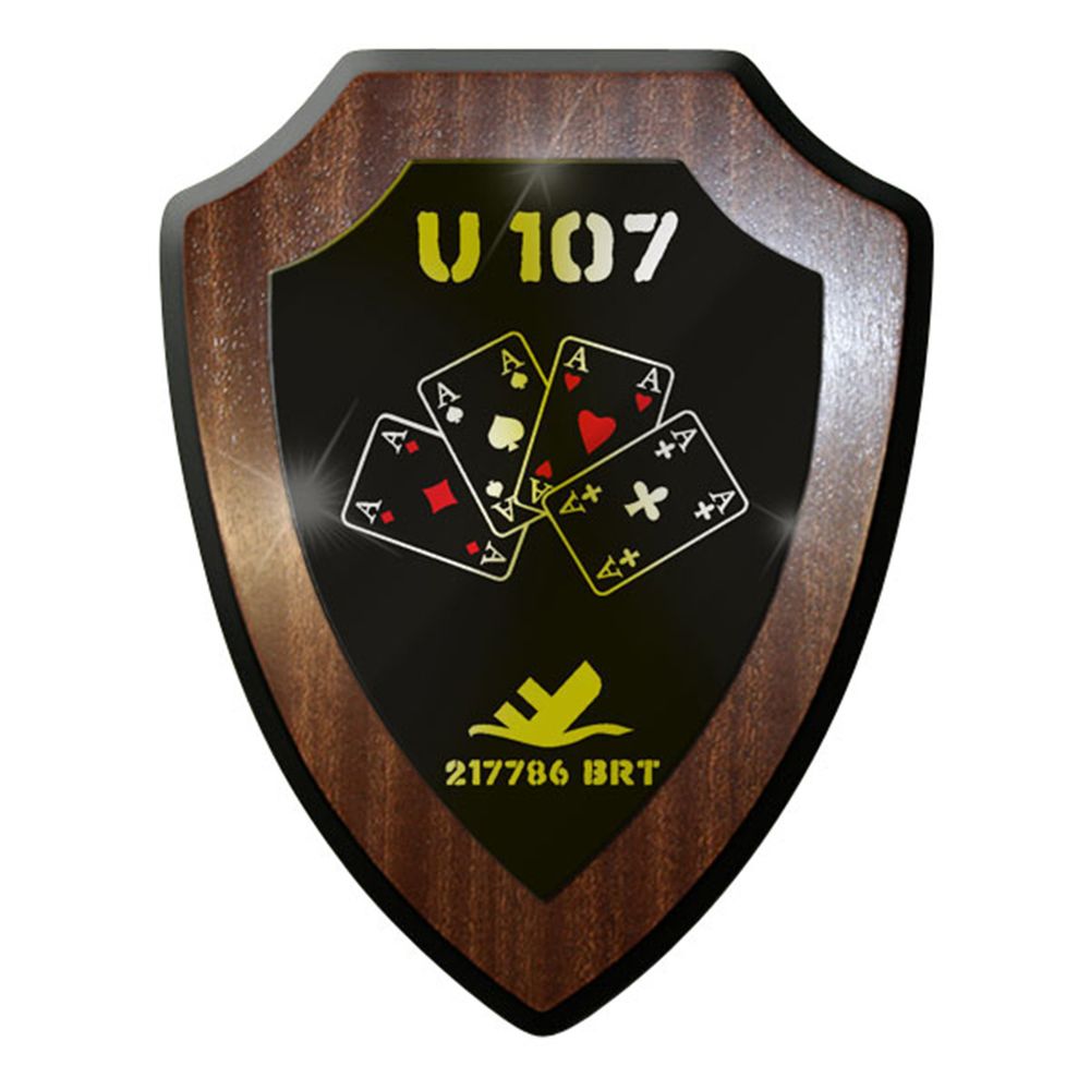 Wappenschild / Wandschild / Wappen - U-Boot 107 Unterseeboot BRT Flotille #8813