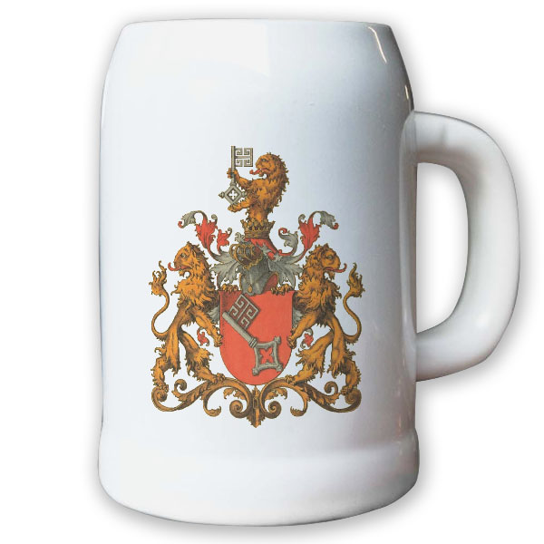 Krug / Bierkrug 0,5l - Freie und Hansestadt Bremen historisch historisches #9430