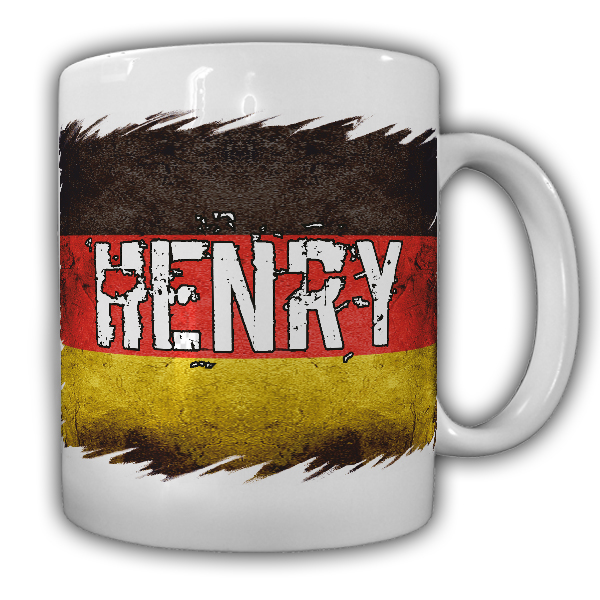 Tasse Henry Kaffebecher Deutschland Flagge Wappen Fahne Name #24254