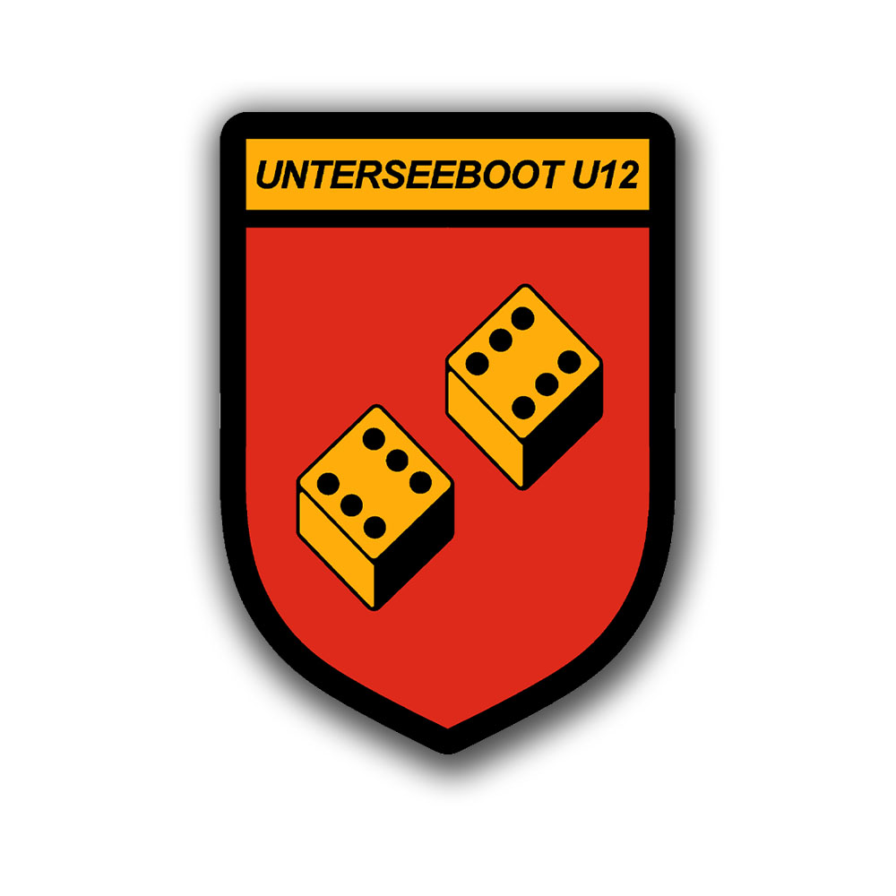 Sticker 8x5.6cm submarine U12 Bundeswehr class 205 NATO identification #A6408