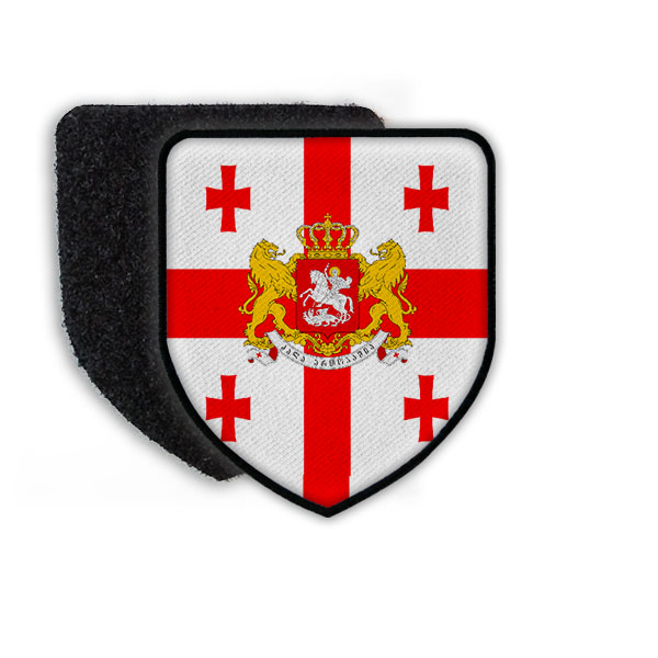 Patch Landespatch Georgien Löwe Krone Heimatsland Ehre Geburtsort Aufnäher#21937
