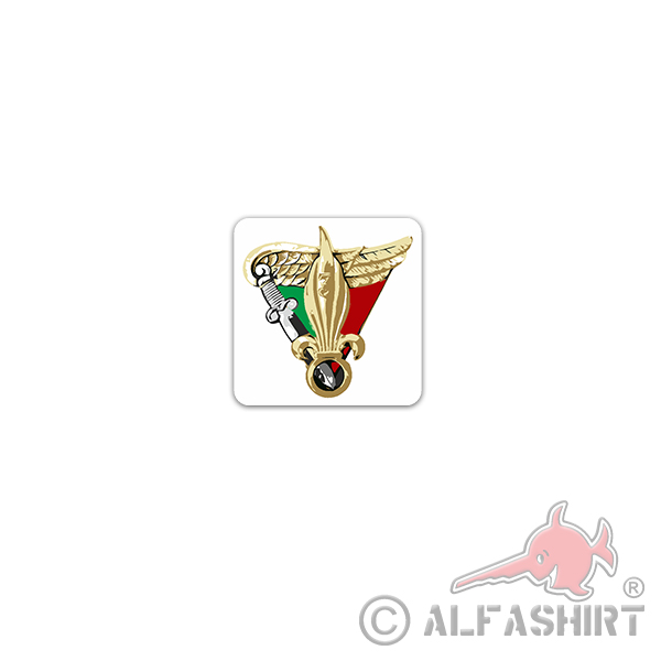 Aufkleber/Sticker 3e régiment étranger de parachutistes Légion 7x7cm A3372