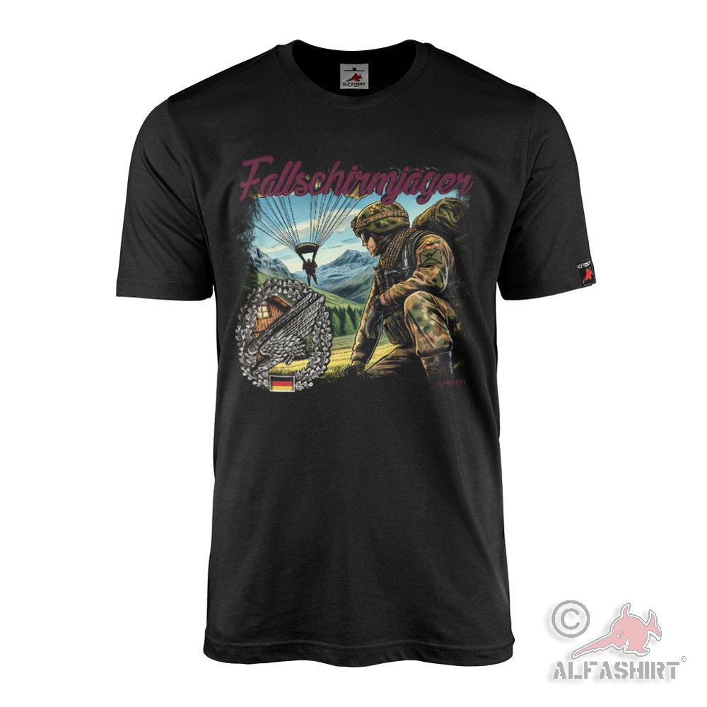 Paratroopers in the Mountains Snow Winter Bundeswehr BW Unit T-Shirt #45689