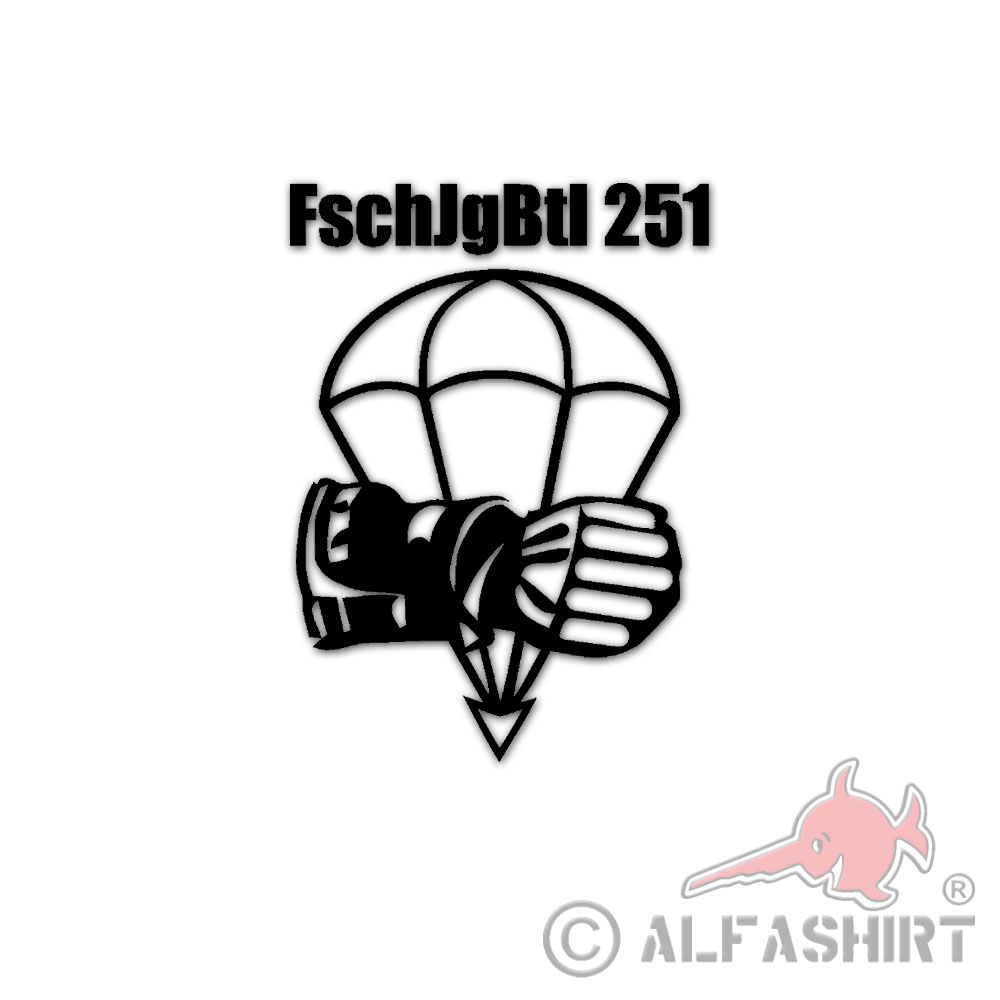 FschJgBtl 251 Calw Company Badge Paratrooper Battalion 10x6cm # A5835
