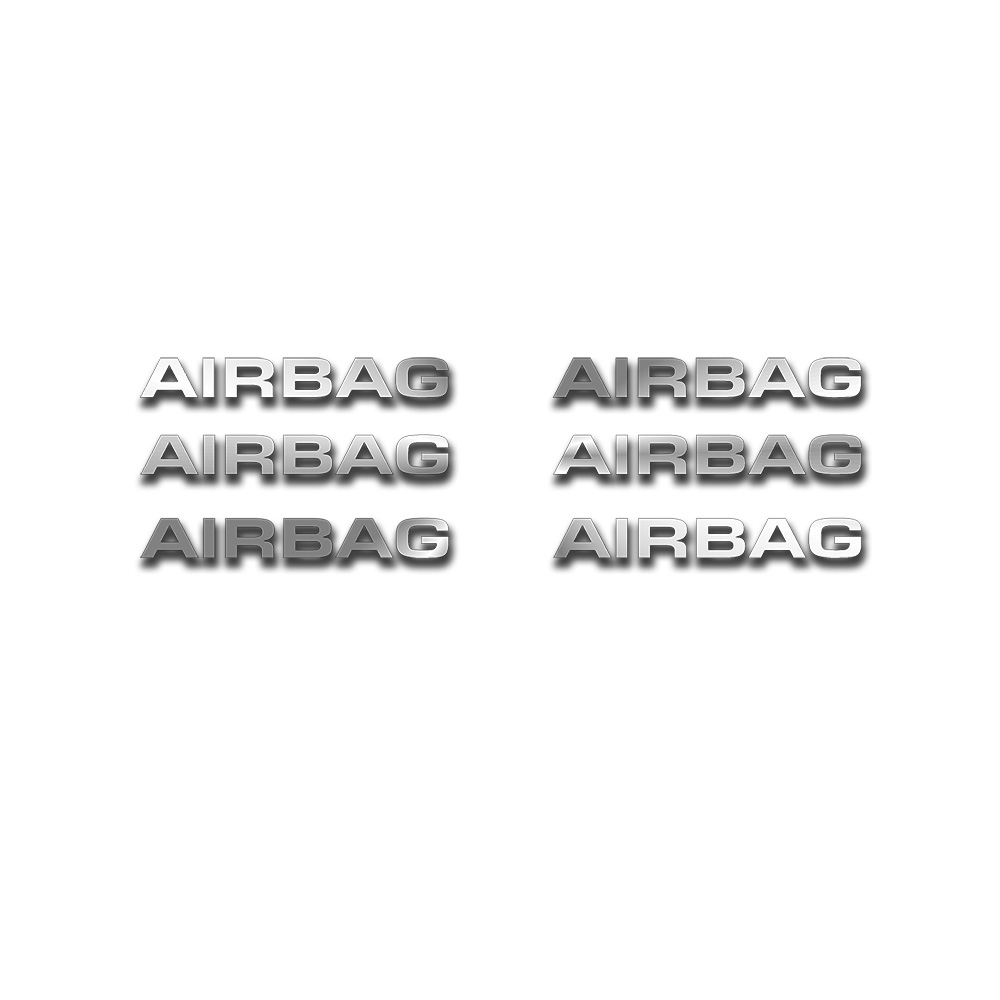 AIRBAG Set Sticker Aufkleber Beschriftung für PKW Modelle 6st. 3x0,3cm  #A5293