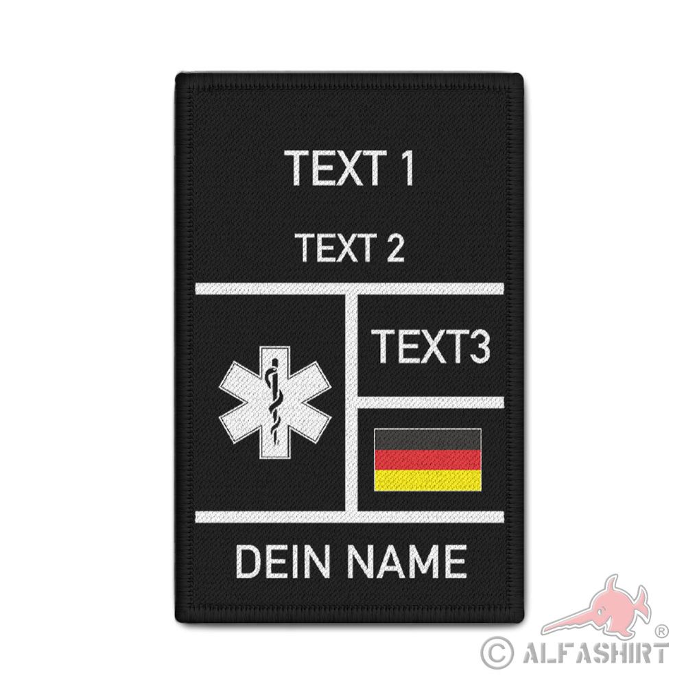 Patch Paramedic Deutschland Wunschtext Rettungssanitäter #43446
