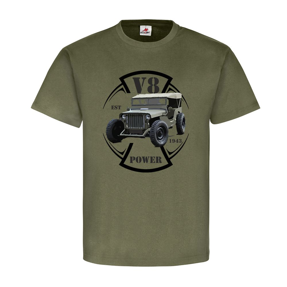 Geländewagen V8 Power Military Fahrzeug V8 Bundeswehr Hot Road T-Shirt #20579