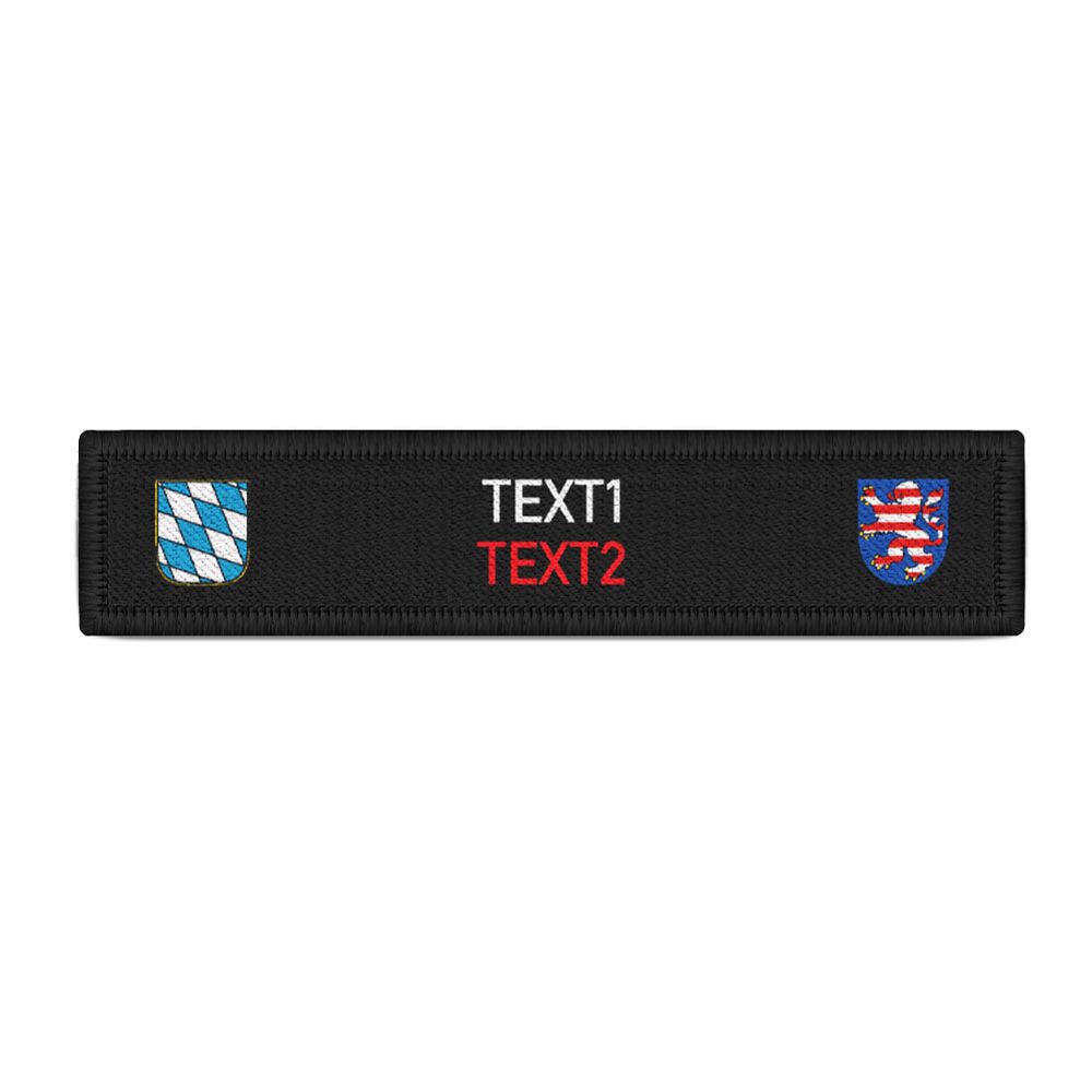 Namenspatch personalisiert Wappen Bundesland Bayern BY Namensstreifen #46496