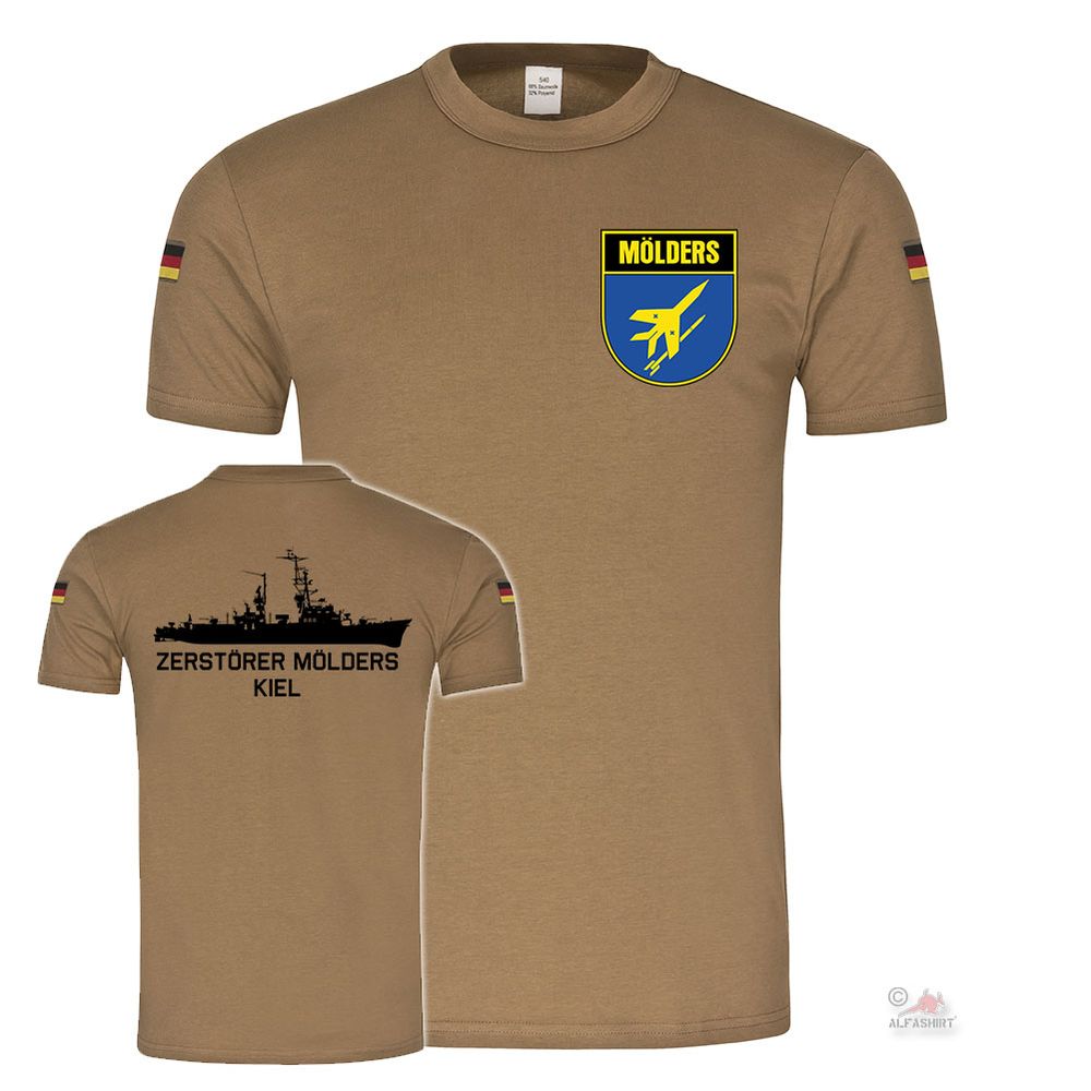 BW Tropics Mölders D186 Crest Ship Destroyer Kiel original Tropical Shirt # 26130