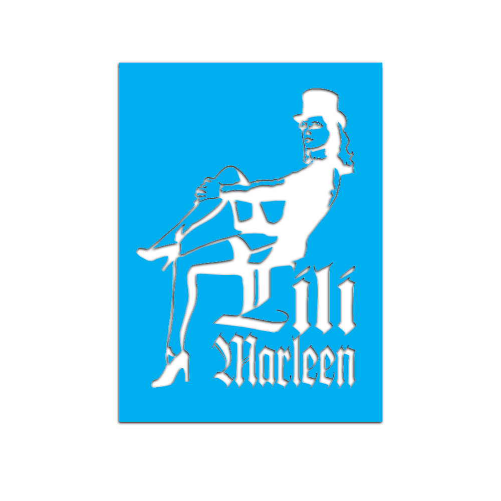 Lackierschablone Aufkleber Lilli Marleen Soldatenlied Lied 20x15cm  #A6107