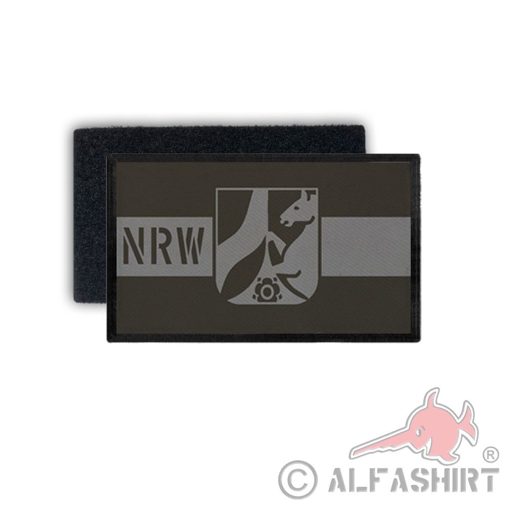 Bundesland NRW Patch Nordrhein Westfalen Steingrau 7,5 x 4,5 #31524