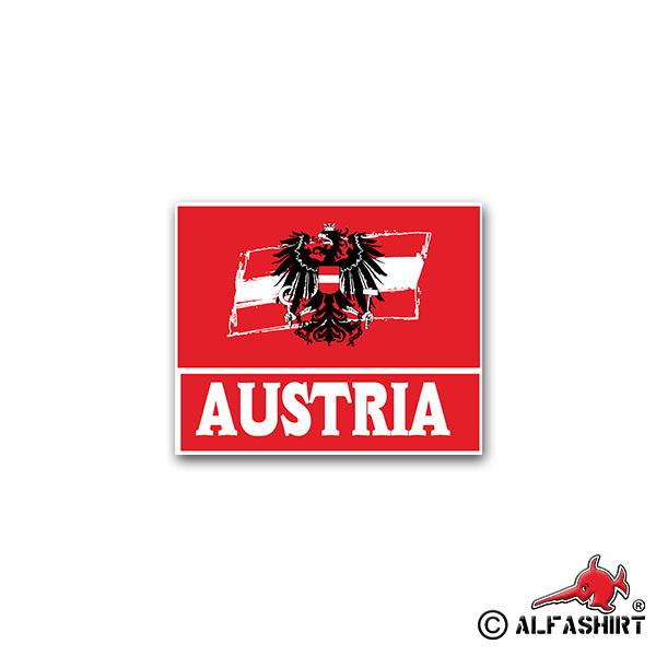 Sticker Austria Austria Red white Flag Flag Vienna 9x7cm A2007