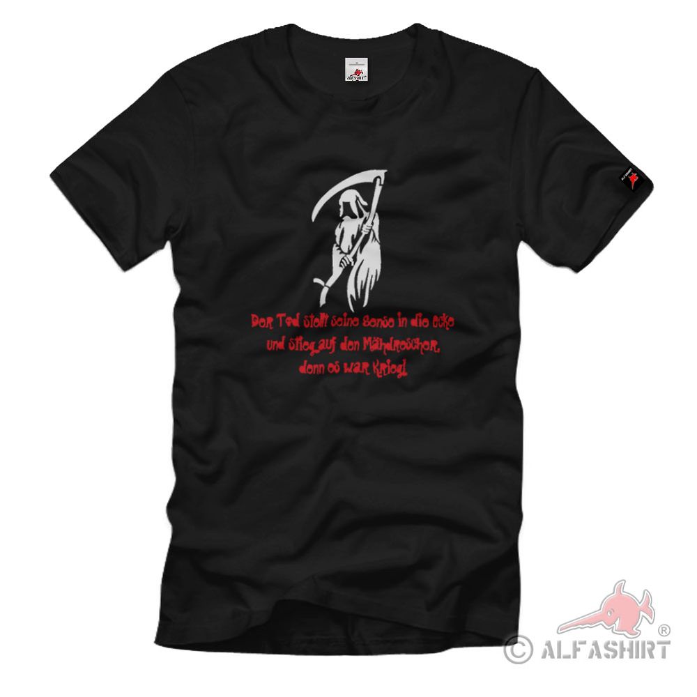 Death puts his scythe in the corner and climbed on T shirt # 2158