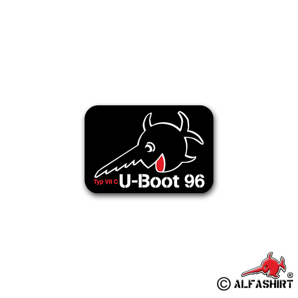Sticker Submarine 96 Type VII C Submarine Marine Sawfish 10x7cm # A2295